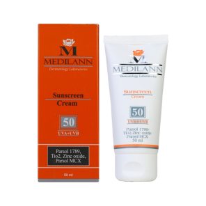 کرم ضد آفتاب رنگی SPF50 مدیلن مناسب پوست های معمولی و خشک ۵۰ میلی لیتر